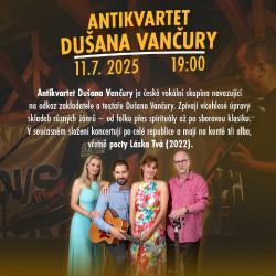 ANTIKVARTET DUANA VANURY Kdy: 11. 7. 2025 19:00 Kde: Penzion Pod Pralesem